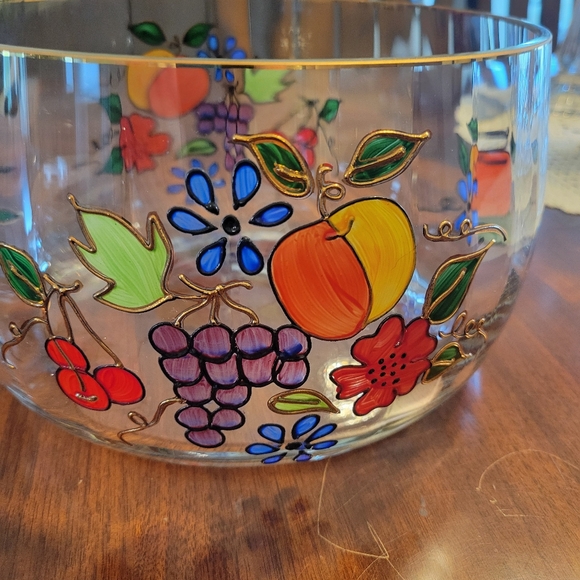 1980 VINTAGE ROMANIAN CLEAR CRYSTAL BIG BOWL, ALL HAND CRAFTED. - Picture 4 of 14